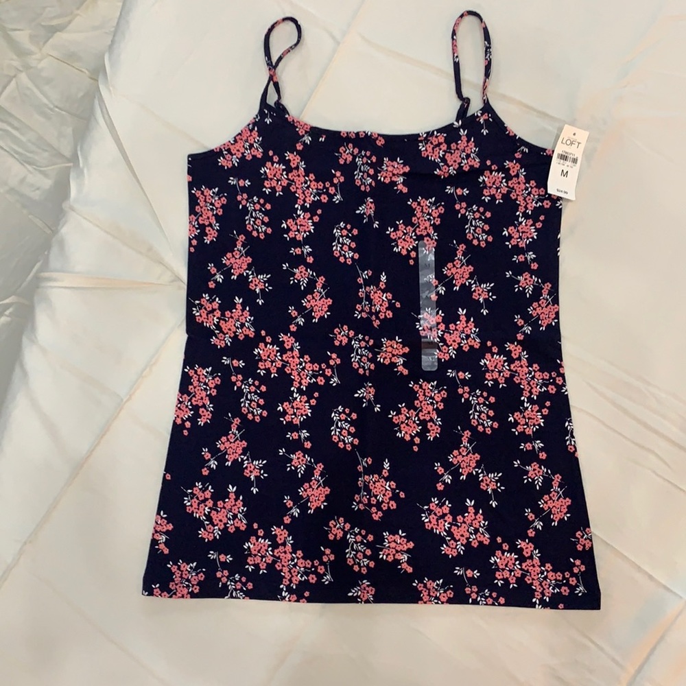 NEW Navy flower tank top